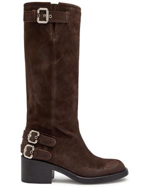 Chloé Dakota Suede Knee-High Boots - Brown