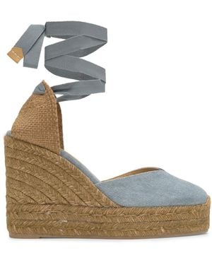 Castañer Chiara Canvas Platform Espadrilles - Blue