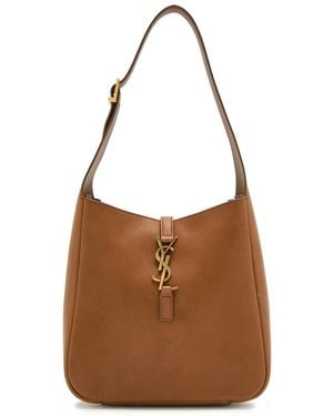 Saint Laurent Le 5 Á 7 Leather Shoulder Bag - Brown