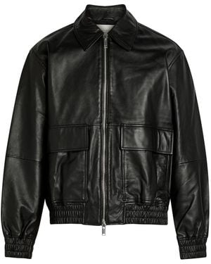 Studio Nicholson Piston Leather Jacket - Black