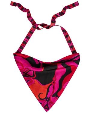 PUCCI Printed Silk Headscarf - Red