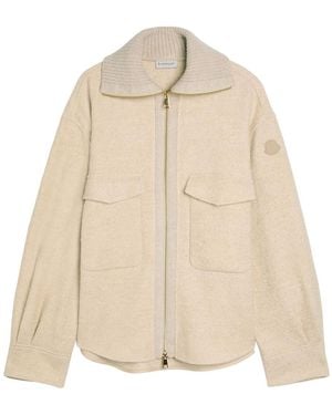 Moncler Bouclé Jacket - Natural