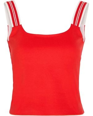 Spense Court Piqué Ponte Top - Red
