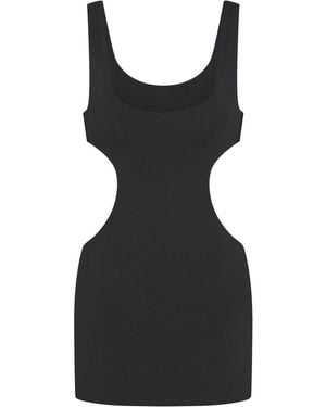 Skims Cut-Out Stretch-Jersey Mini Dress - Black