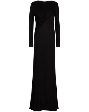 Saint Laurent Ruched Gown - Black