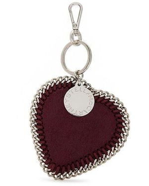 Stella McCartney Falabella Heart Faux Leather Keyring - Purple