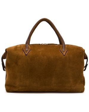 Metier Vérité City Suede Top Handle Bag - Brown