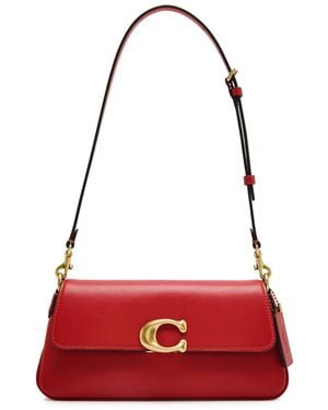 COACH Jet Leather Shoulder Bag - Red