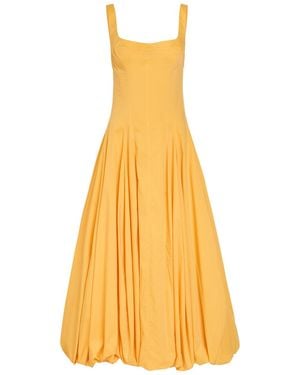 Jonathan Simkhai Hally Cotton-Blend Poplin Midi Dress - Yellow