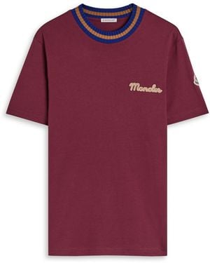 Moncler Logo-Embroidered Cotton T-Shirt