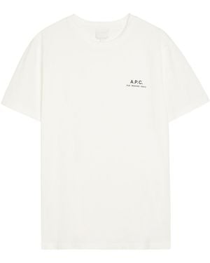 A.P.C. Logo-Print Cotton T-Shirt - White