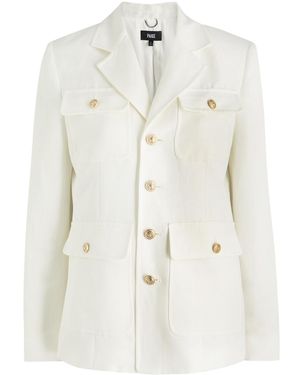 PAIGE Reign Linen-Blend Blazer - Natural
