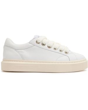 Cleens Ace Chunky-Lace Leather Trainers - White