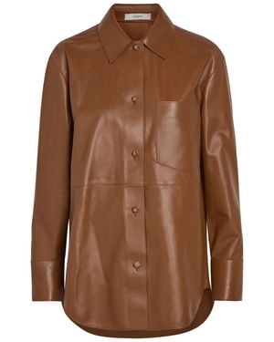 JOSEPH Penna Leather Jacket - Brown