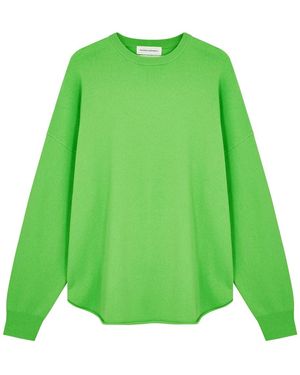 Extreme Cashmere N°53 Crew Hop Cashmere-Blend Jumper - Green