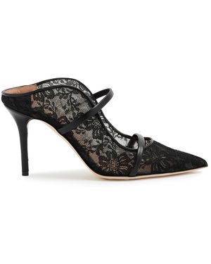 Malone Souliers Maureen 85 Lace Mules - Black