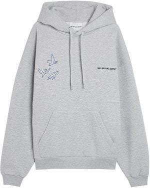 MKI Miyuki-Zoku Flight Hooded Cotton-Blend Sweatshirt - Grey