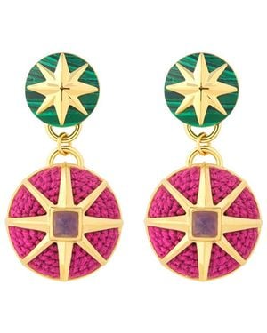 Maria Frering Giotto Gemstone-Plated Drop Earrings - Metallic