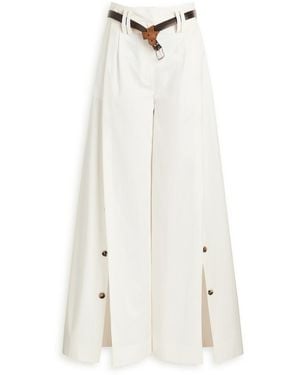 A.W.A.K.E. MODE Split Cotton-Poplin Pants - White