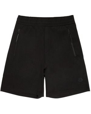 Moncler Logo-Appliquéd Cotton-Blend Shorts - Black