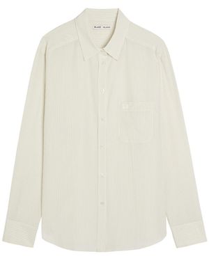 Blazé Milano Anabas Pinstripe Silk Shirt - White