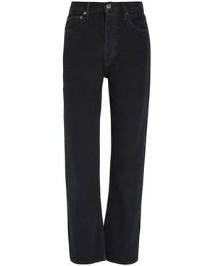 Agolde 90S Pinch Waist Straight-Leg Denim Jeans - Black