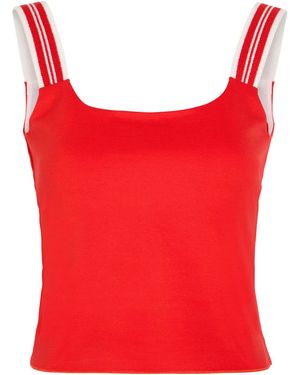 Spense Court Piqué Ponte Top - Red