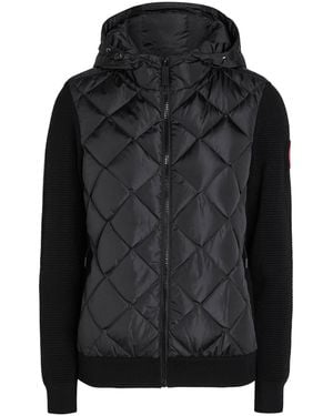 Canada Goose Hybridge Quilted Shell And Wool Jacket - Black