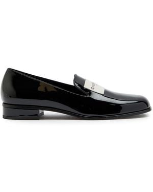Givenchy Tux Logo Patent Leather Loafers - Black