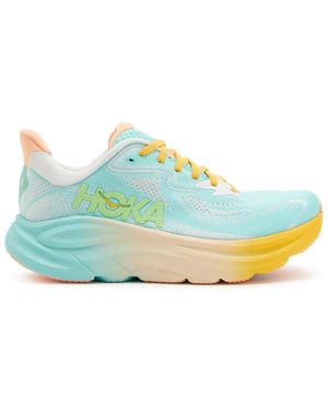 Hoka One One Clifton 10 Jacquard Mesh-Knit Trainers - Green