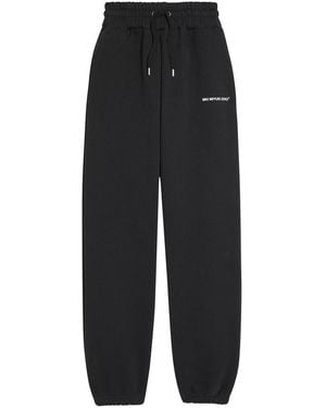 MKI Miyuki-Zoku Uniform Logo-Print Cotton-Blend Joggers - Black