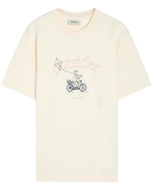 Forét Printed Cotton T-Shirt - Natural