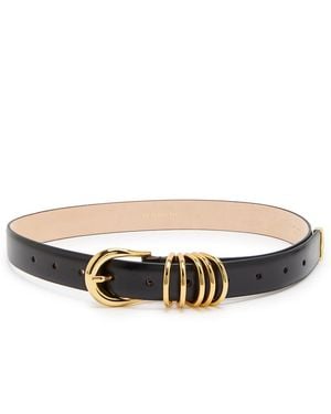 DEHANCHE Hollyhock Leather Belt - Black