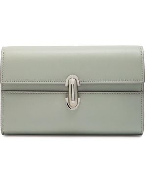 SAVETTE Symmetry Mini Leather Clutch - Grey