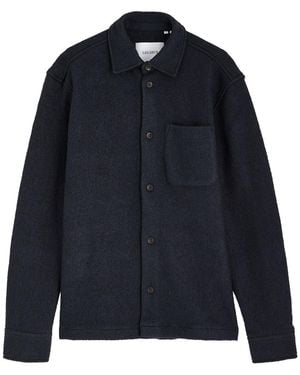 Les Deux Kaleb Bouclé Overshirt - Blue