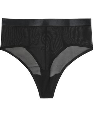 Spanx Sheersense Sculpting Mesh Thong - Black