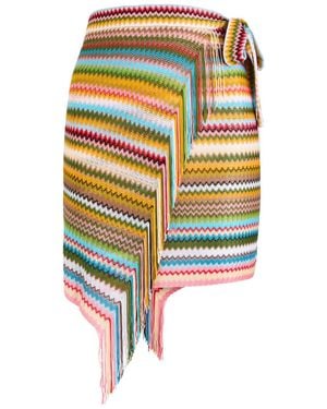 Missoni Zigzag-Intarsia Fine-Knit Sarong - Green