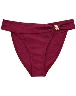Away That Day Formentera Embellished Bikini Briefs - Purple