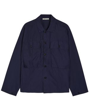 YMC Chest Patch Pocket Cotton Shirt - Blue