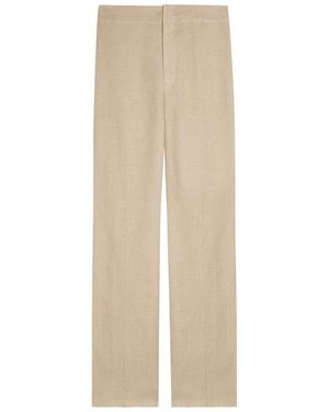 Tod's Straight-Leg Linen Pants - Natural