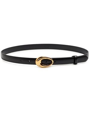 KHAITE Olivia Leather Belt - Black