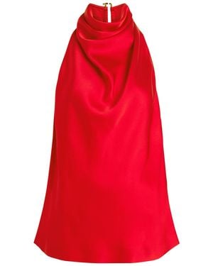 Stella McCartney Draped Satin Top - Red