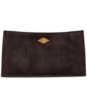 Metier Ease Suede Clutch - Grey
