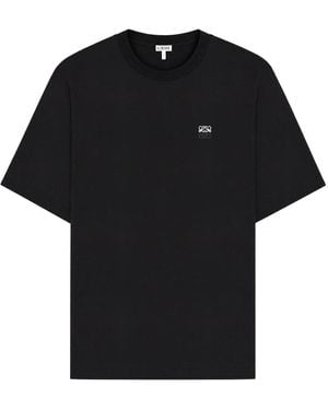 Loewe Logo-Embroidered Cotton T-Shirt - Black