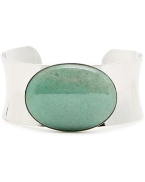 Jennifer Behr Johanna Rhodium-Plated Cuff - Green