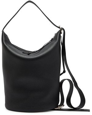 Loewe Loop Medium Grained Leather Bucket Bag - Black