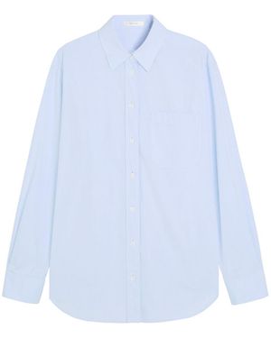 The Row Gavina Cotton-Poplin Shirt - Blue