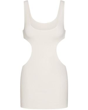 Skims Cut-Out Stretch-Jersey Mini Dress - Natural