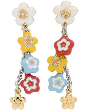 Marc Jacobs The Wild Daisy Statement Drop Earrings - White
