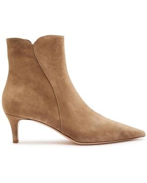 Gianvito Rossi Levy 55 Suede Ankle Boots - Brown